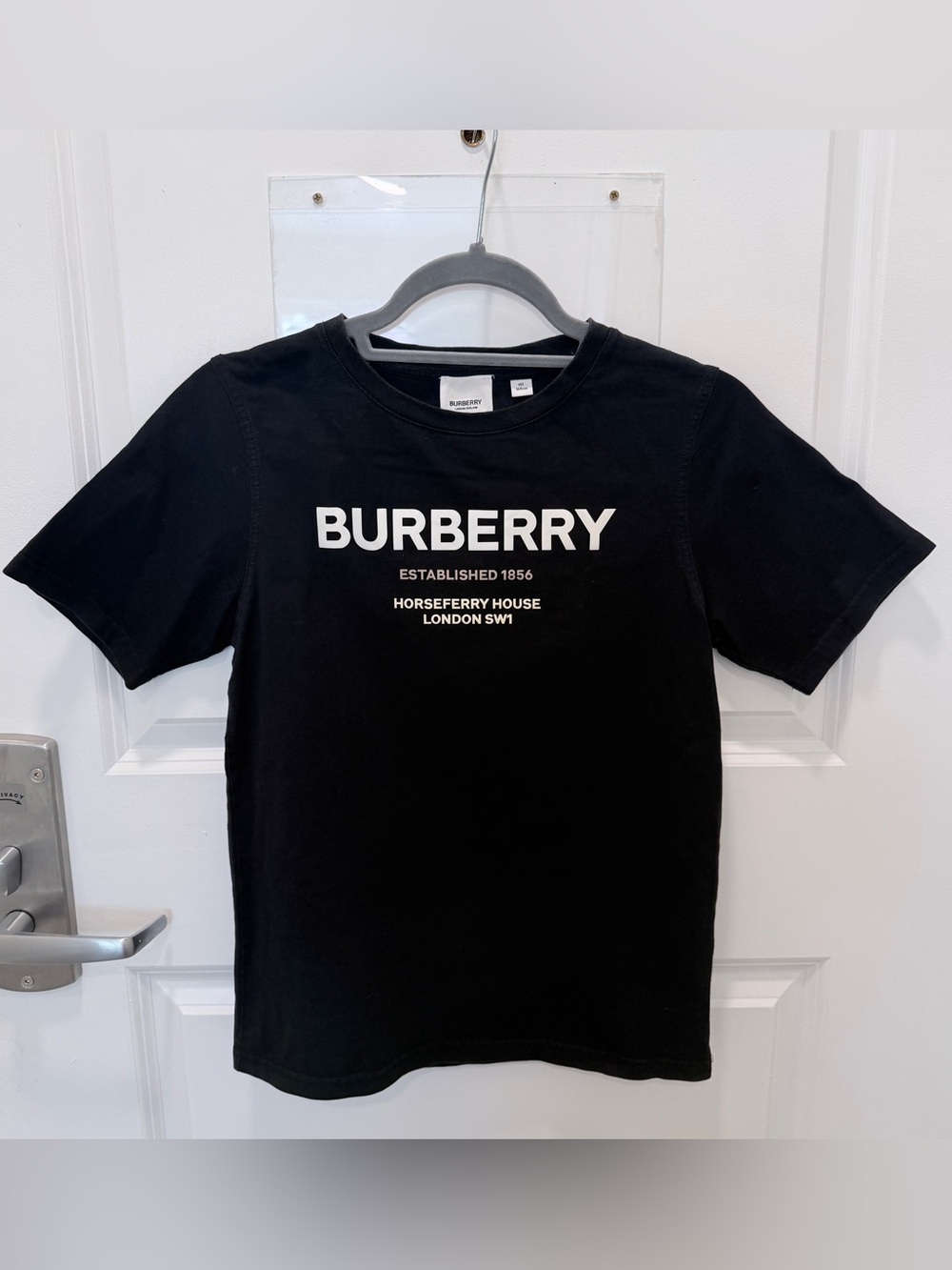 Burberry London England Horseferry Logo T Shirt Black White 14Y 164cm Youth Kids
